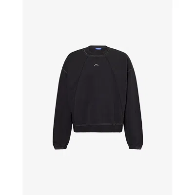 A-cold-wall* Mens Millbank Crewneck Cotton-jersey Sweatshirt Black