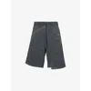 A-cold-wall* Mens Oblique Two-slip-pockets Cotton-jersey Shorts Grey Slate In Grey Slate