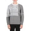 A-COLD-WALL* A COLD WALL MID GREY GRID KNIT CREWNECK JUMPER