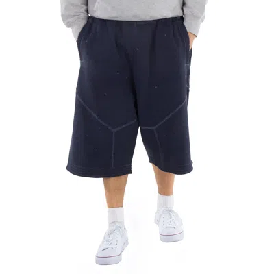 A-cold-wall* A Cold Wall Navy Studio Wide Leg Faded Jersey Shorts In Blue