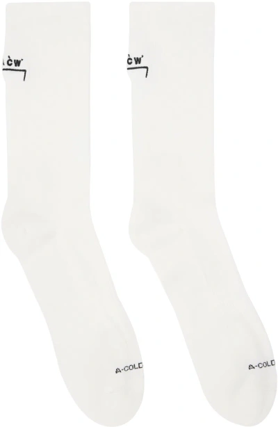 A-cold-wall* Off-white Bracket Socks In Bone Bone