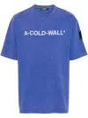 A-cold-wall* Overdye Logo Cotton T-shirt In Blue