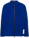 A-cold-wall* Overdye "volt Blue" Zip Overshirt In Blue