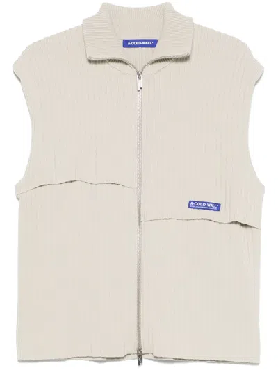 A-cold-wall* Panelled Gilet In Neutrals