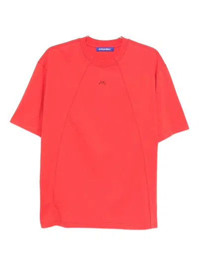 A-cold-wall* Panelled T-shirt In Red