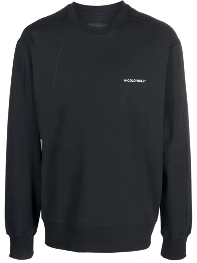 【A-COLD-WALL】BLACK POLYGON TECHNICAL CREWNECK a-cold-wall-polygon-technical-