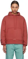 A-COLD-WALL* RED GARMENT-DYED HOODIE