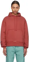 A-cold-wall* Red Garment-dyed Hoodie In Crimson
