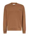 A-cold-wall* Round Collar Long Sleeve Sweater In Brown