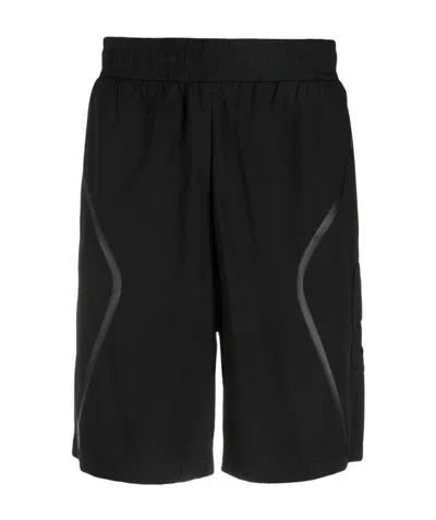 A-cold-wall* Stripe-print Elasticated Track Shorts In Gray