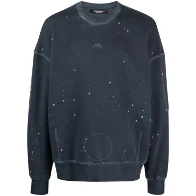 A-cold-wall* A Cold Wall Studio Cotton Crewneck Sweatshirt- Navy In Blue