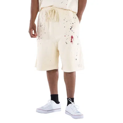 A-cold-wall* A Cold Wall Studio Paint-splatter Cotton Track Shorts In Neutral