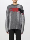 A-cold-wall* Sprayed-effect Logo-jacquard Jumper In Grey