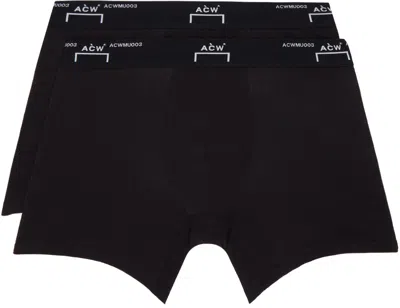 A-cold-wall* Two-pack Black Boxers In Black Black