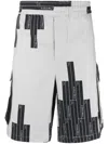 A-cold-wall* Vector-monogram Cargo Shorts In Black
