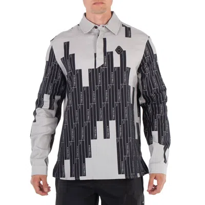 A-COLD-WALL* A COLD WALL VECTOR MONOGRAM LONG-SLEEVE COTTON POLO SHIRT