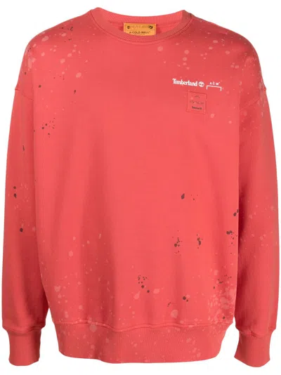 A-cold-wall* X Timberland Crew-neck Sweatshirt In Red