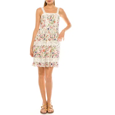 A Collective Story Floral Lace Detail Sundress In White