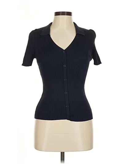 Pre-owned A Common Thread Cardigan Sweater In Blue