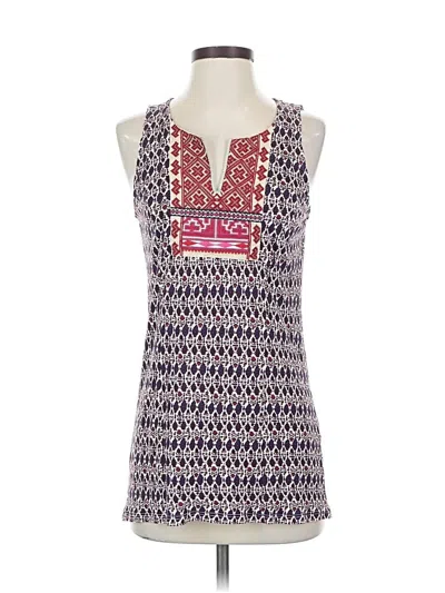 Pre-owned A Common Thread Sleeveless Blouse In Purple