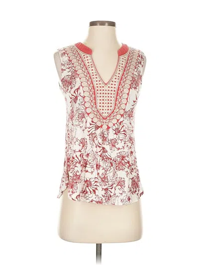 Pre-owned A Common Thread Sleeveless Blouse In Red