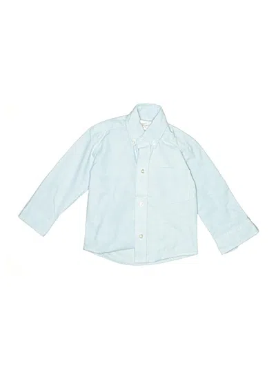 Pre-owned A Creation Of Wwp Originals Inc. Kids' Long Sleeve Button Down Shirt In Blue