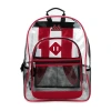 A D Sutton Summit Ridge Delux Clear Backpack With Mesh In Red