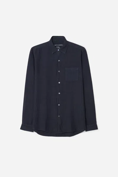 A Days March Abu Linen Shirt In Blue