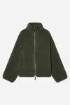 A Days March Addams Pile Fleece Jacket In Green