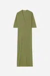 A Days March Adde Knitted V-neck Dress In Green
