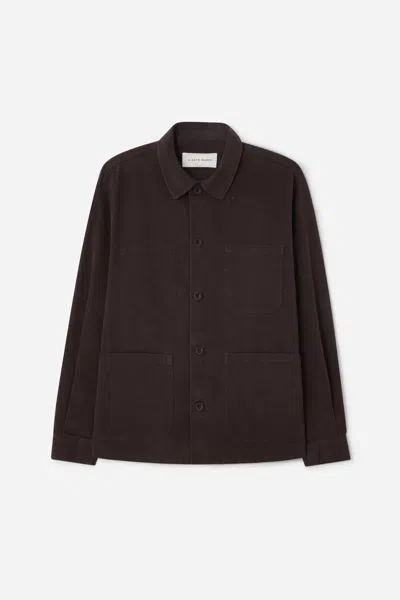 A Days March Algot Cotton Lyocell Overshirt In Black