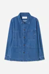 A Days March Algot Denim Overshirt In Blue