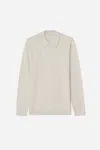 A Days March Ambroz Cotton Linen Polo Shirt In White