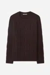 A Days March Atlas Aran Knit Sweater In Brown