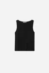 A Days March Blake Boat Neck Knitted Tanktop In Black