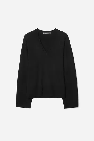 A Days March Celeste V-neck Merino Sweater In Black