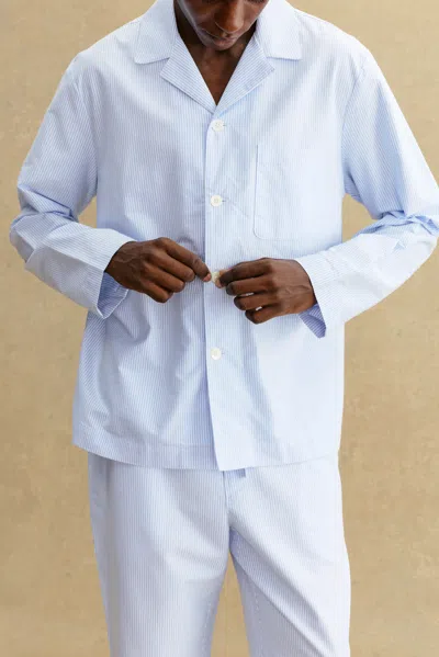 A Days March Charlie Striped Oxford Pyjamas In Multi