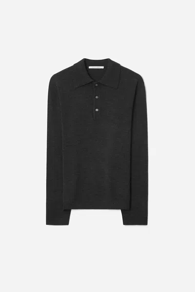 A Days March Clare Merino Polo Sweater In Black
