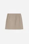 A Days March Crown Structured Cotton Skirt In Brown