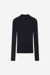 A Days March Emma Ribbed Rollerneck In Black