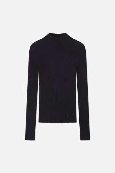A Days March Emma Ribbed Rollerneck In Black