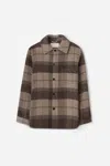 A Days March Epernay Checked Wool Jacket In Brown
