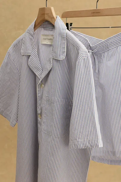 A Days March Gabin Striped Poplin Pyjamas In Multi