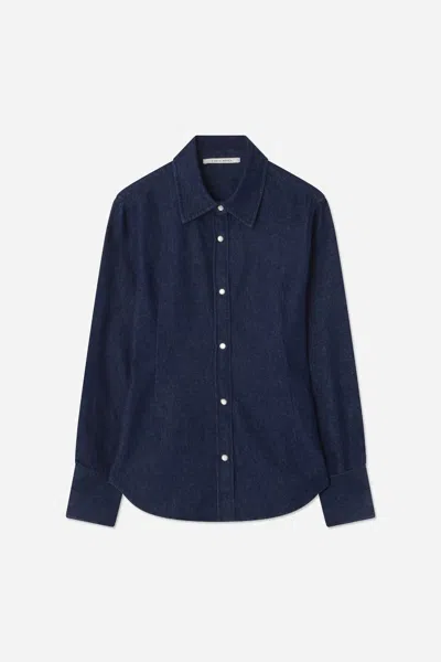 A Days March Hay Waisted Denim Shirt In Blue