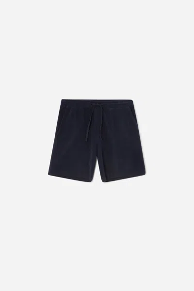 A Days March Ipu Terry Drawstring Shorts In Blue
