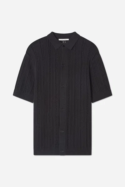A Days March Isola Knitted Polo Shirt In Black