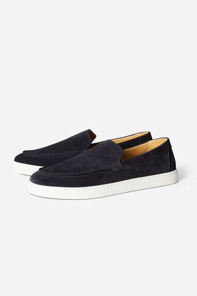 A Days March John Suede Loafers In Blue