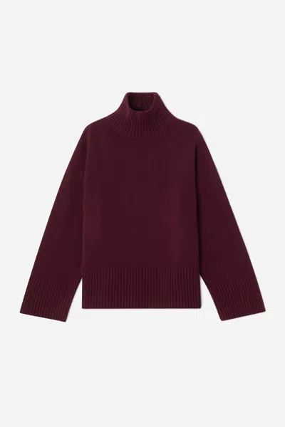 A Days March Jules Lambswool Rollerneck In Burgundy