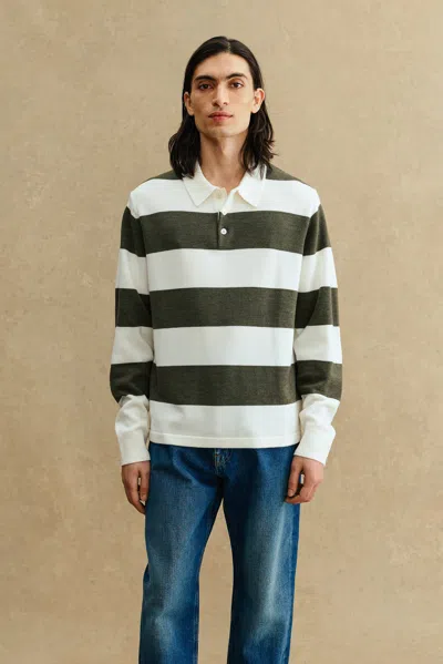 A Days March Kenny Rugby Merino Sweater In Multi