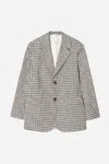 A Days March Kensington Checked Blazer In Gray